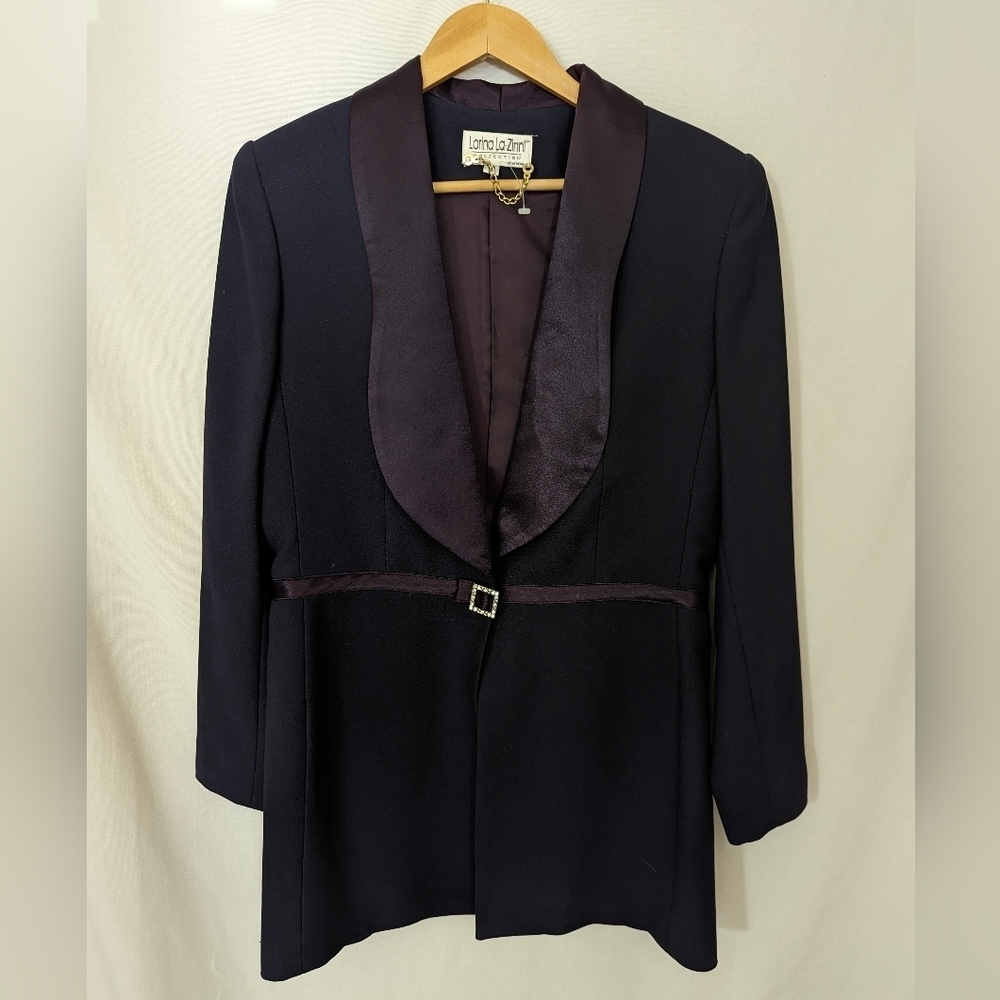 Lorina La Zinni Blue and Purple Blazer Size 10